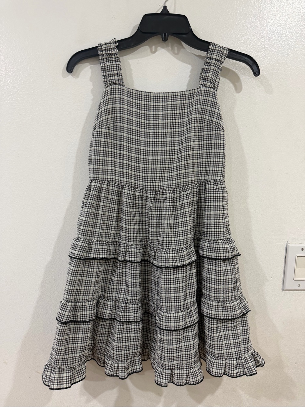 Primark Black & White Plaid Tiered Sundress for Kids